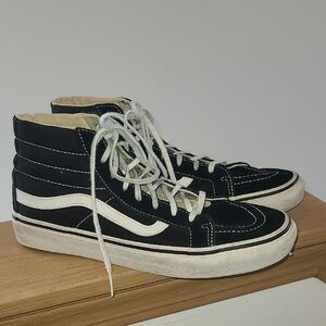 Vans Black and White High-Top Sneakers